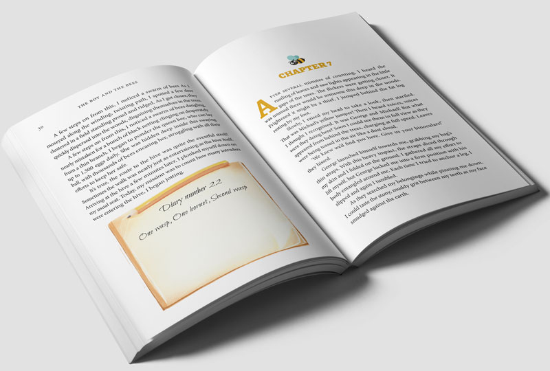 The-Boy-and-The-Bees-Internal-Side typesetting paperback service